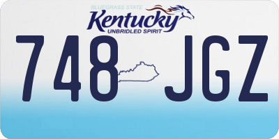 KY license plate 748JGZ