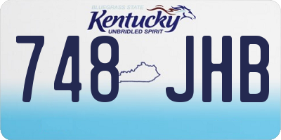 KY license plate 748JHB