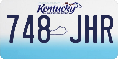KY license plate 748JHR