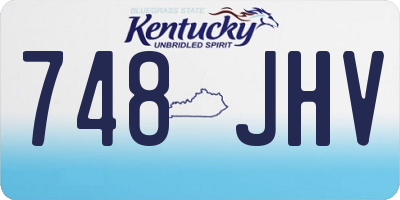 KY license plate 748JHV