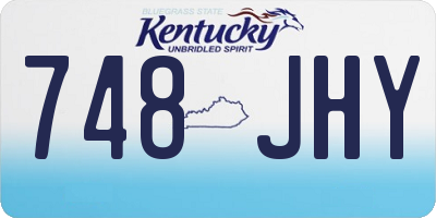 KY license plate 748JHY