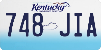 KY license plate 748JIA