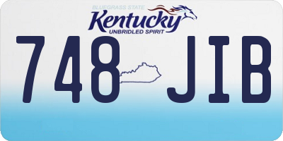KY license plate 748JIB