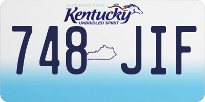 KY license plate 748JIF