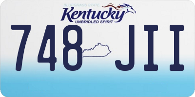 KY license plate 748JII
