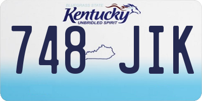 KY license plate 748JIK