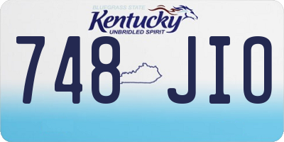 KY license plate 748JIO