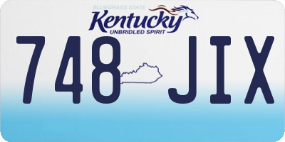 KY license plate 748JIX
