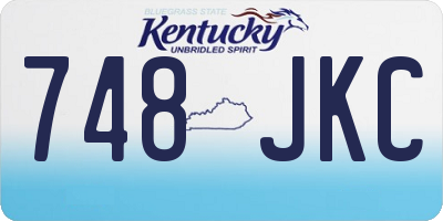 KY license plate 748JKC
