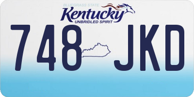 KY license plate 748JKD