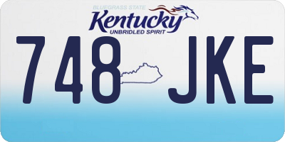 KY license plate 748JKE