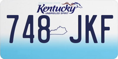KY license plate 748JKF