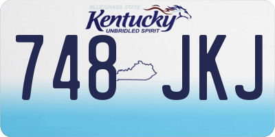 KY license plate 748JKJ