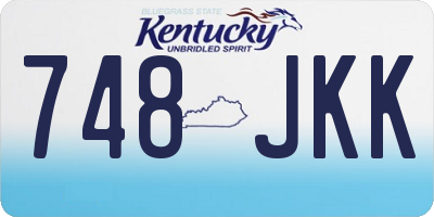 KY license plate 748JKK