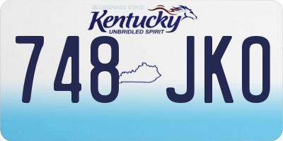 KY license plate 748JKO
