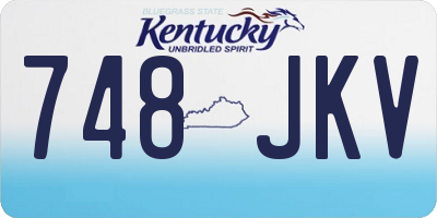 KY license plate 748JKV