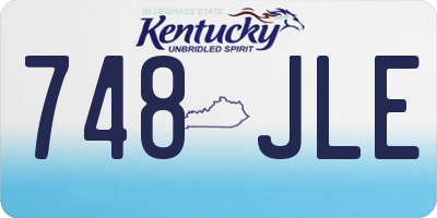 KY license plate 748JLE