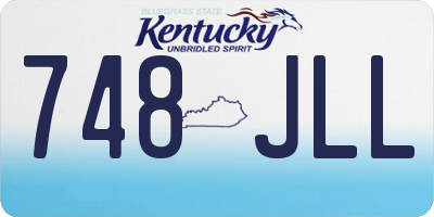 KY license plate 748JLL