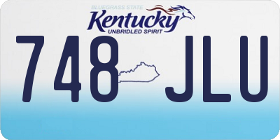 KY license plate 748JLU