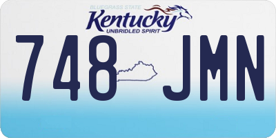 KY license plate 748JMN