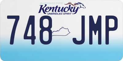 KY license plate 748JMP