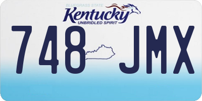 KY license plate 748JMX
