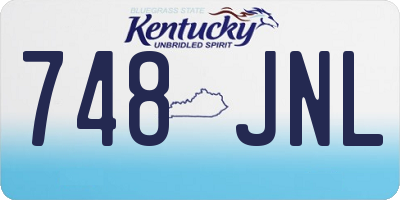 KY license plate 748JNL