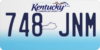 KY license plate 748JNM
