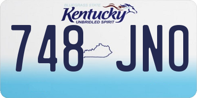 KY license plate 748JNO