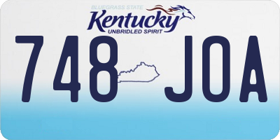 KY license plate 748JOA