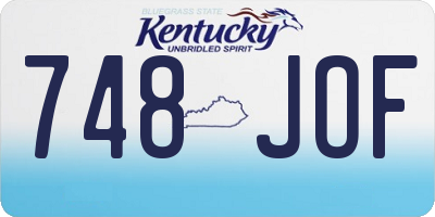 KY license plate 748JOF
