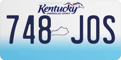 KY license plate 748JOS