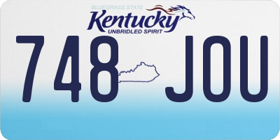 KY license plate 748JOU