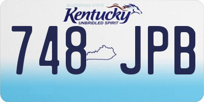 KY license plate 748JPB