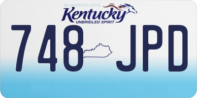 KY license plate 748JPD