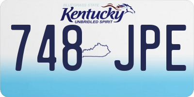 KY license plate 748JPE
