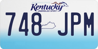 KY license plate 748JPM