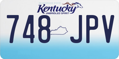 KY license plate 748JPV