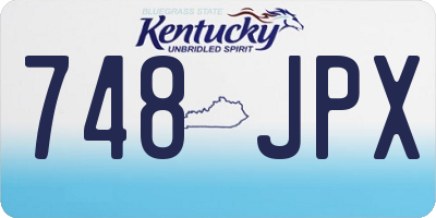 KY license plate 748JPX