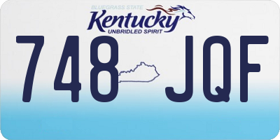KY license plate 748JQF