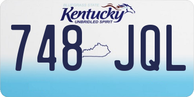 KY license plate 748JQL