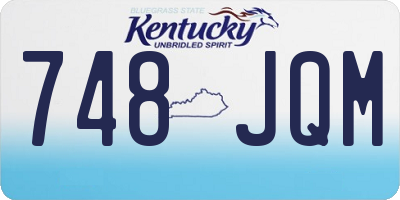 KY license plate 748JQM