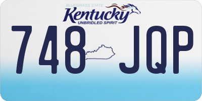 KY license plate 748JQP