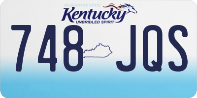 KY license plate 748JQS