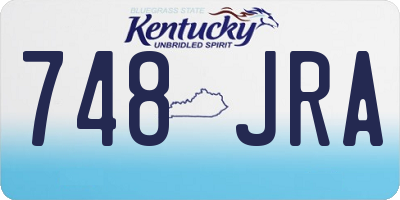 KY license plate 748JRA