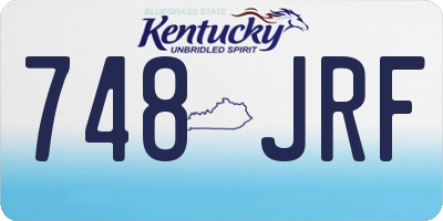 KY license plate 748JRF