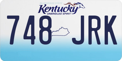 KY license plate 748JRK