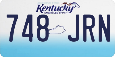KY license plate 748JRN