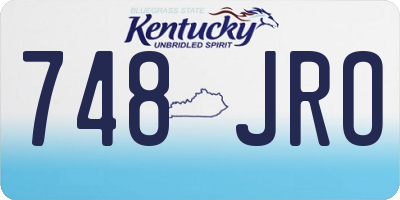KY license plate 748JRO