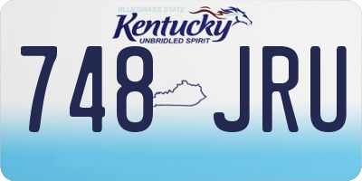 KY license plate 748JRU